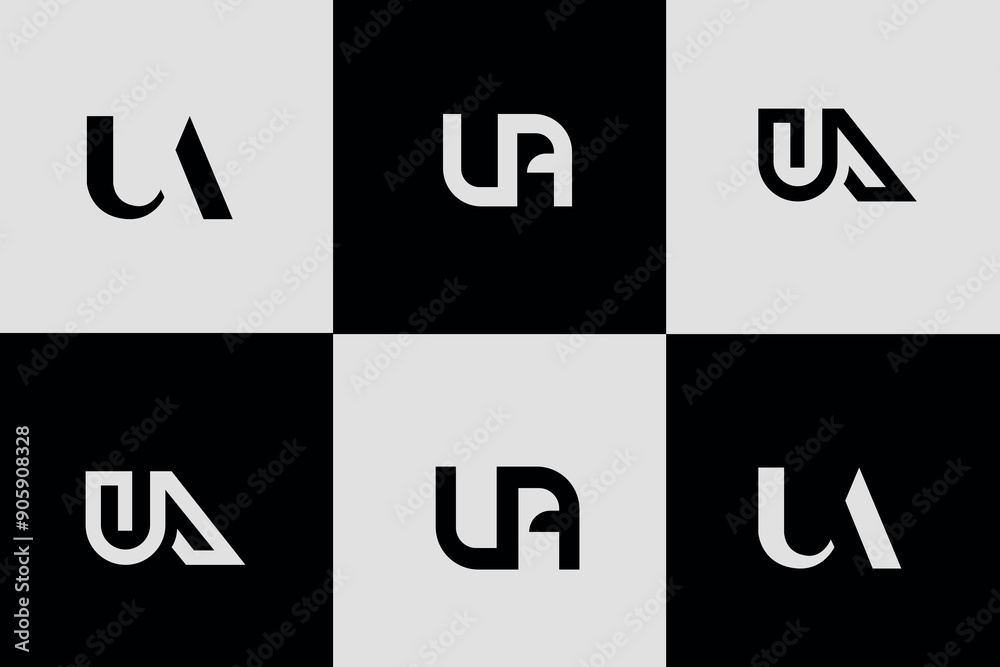 Set of letter U logo. Icon design. Template element, Geometric line abstract letter U logo icon bundle Set of letter U logo. Icon design. Template element, Geometric line abstract letter U logo icon bundle