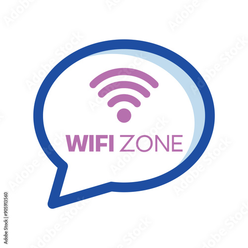Wi-fi zone icon Connection symbol Vector