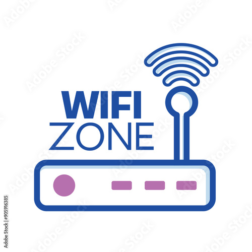 Wi-fi zone icon Connection symbol Vector