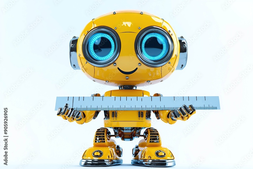 Robot with a ruler Robot with a ruler