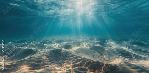 Sunlight Underwater with Sand Waves