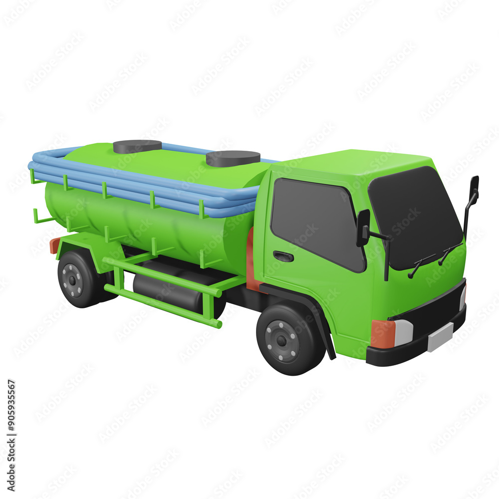 3d illustration of faecal sludge suction truck 3d illustration of faecal sludge suction truck