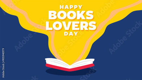 happy book lovers day with books