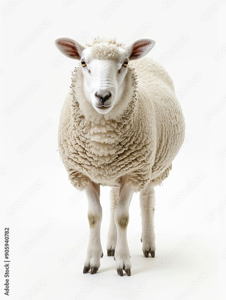 Fototapeta premium sheep isolated on white background