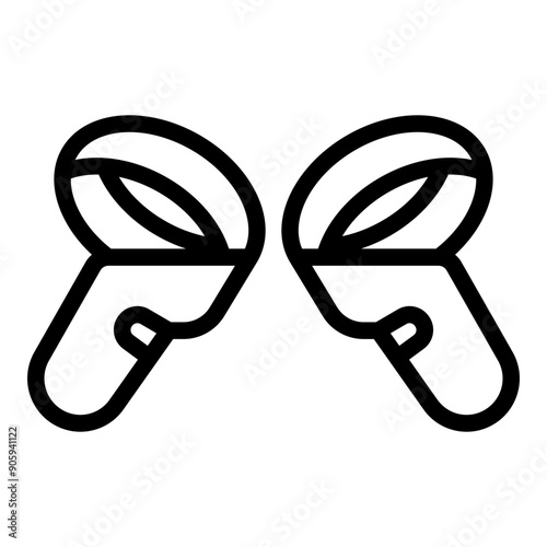 Vr controllers icon. Vector line icon