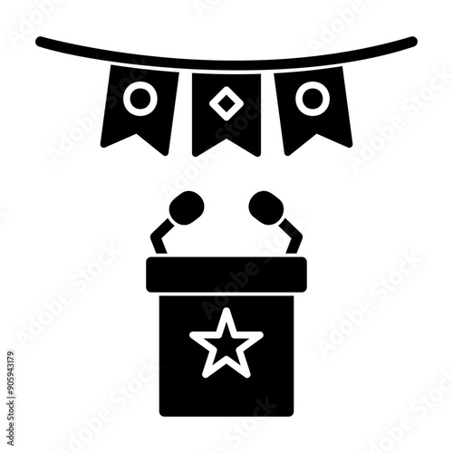 political campaign Solid icon