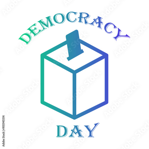 democracy day Line Gradient Icon