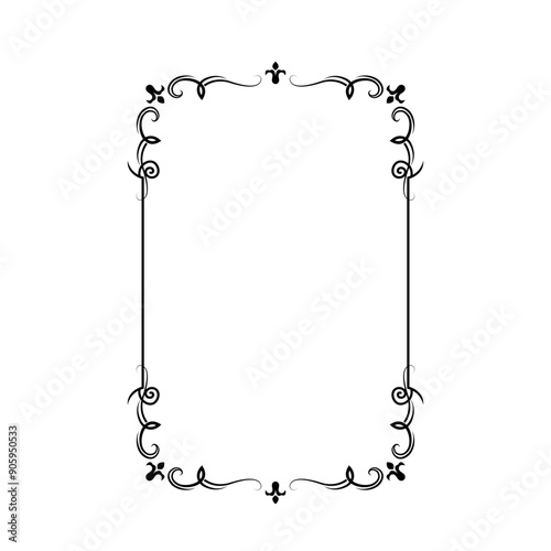 rectangular floral frame