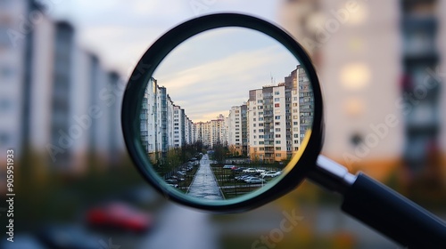 house purchase search rental market magnifying glass residential property