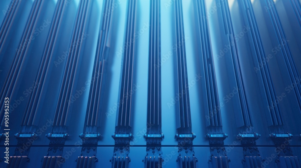 The appearance of the metal blue aluminum gear ring with intricate patterns, arranged regularly on a soft gradient background, creates a sense of symmetry and precision. The appearance of the metal blue aluminum gear ring with intricate patterns, arranged regularly on a soft gradient background, creates a sense of symmetry and precision.