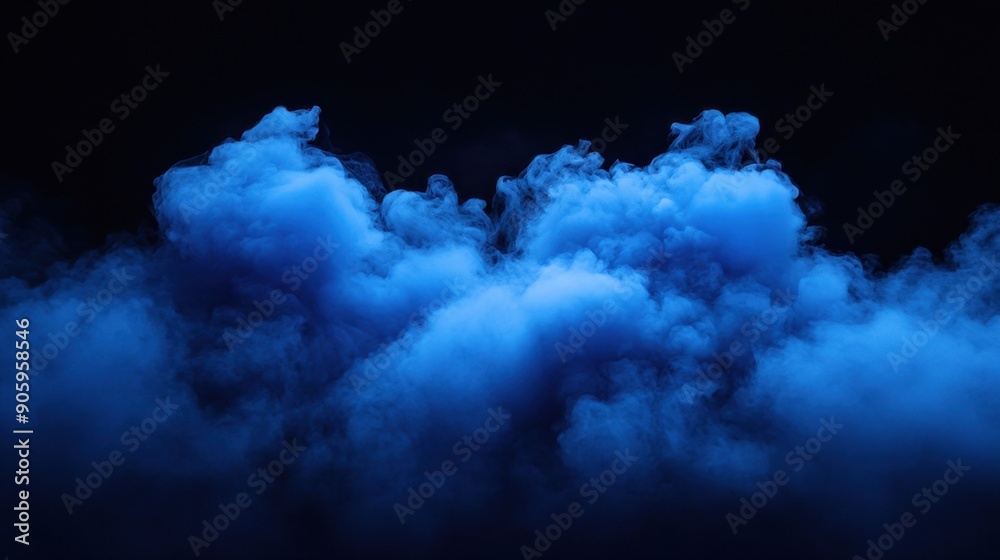 Dramatic blue misty smoke on a dark background, perfect for creating mysterious or atmospheric scenes in various visual projects. Dramatic blue misty smoke on a dark background, perfect for creating mysterious or atmospheric scenes in various visual projects.