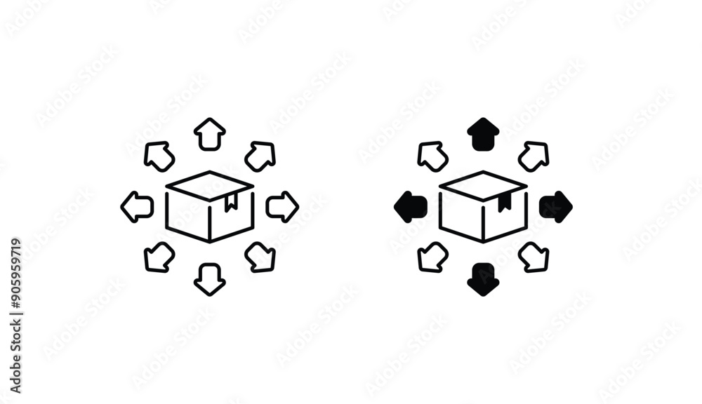 Distribution icon design with white background stock illustration Distribution icon design with white background stock illustration