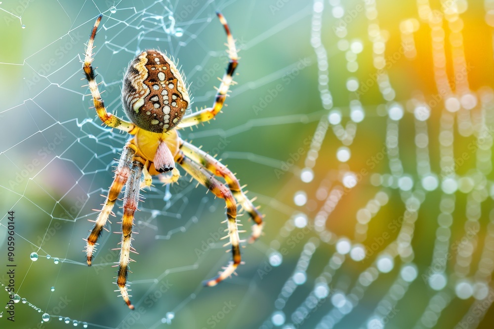 close up spider web