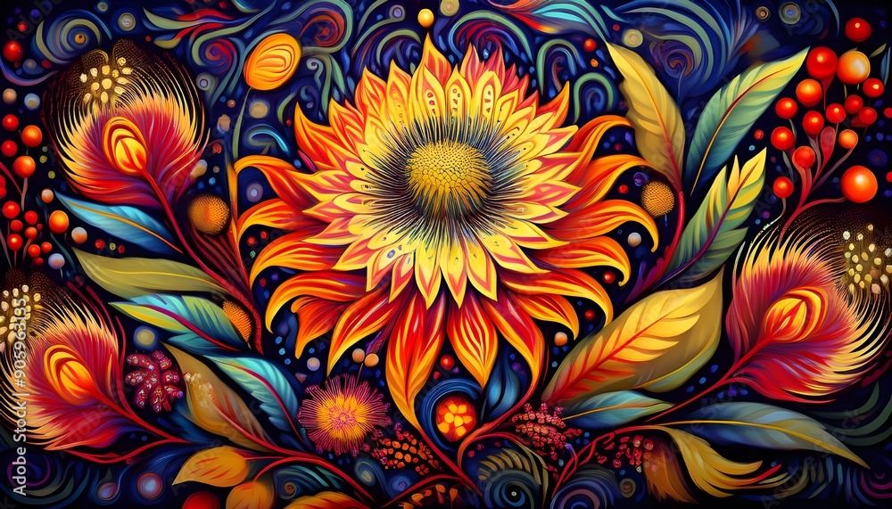 Abstract Sun flower Abstract Sun flower