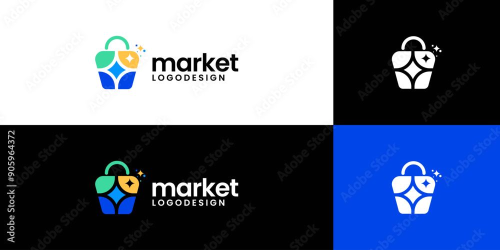 Abstract shop logo design,shopping bag icon design Abstract shop logo design,shopping bag icon design