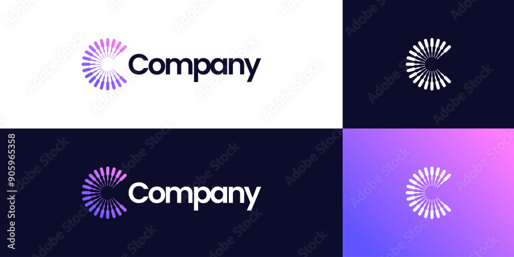 Fototapeta premium Letter C logo company business
