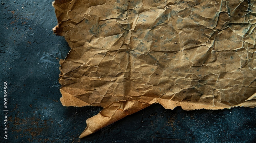 Naklejka premium Aged paper on dark backdrop