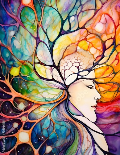 Colorful Neurographica Artwork