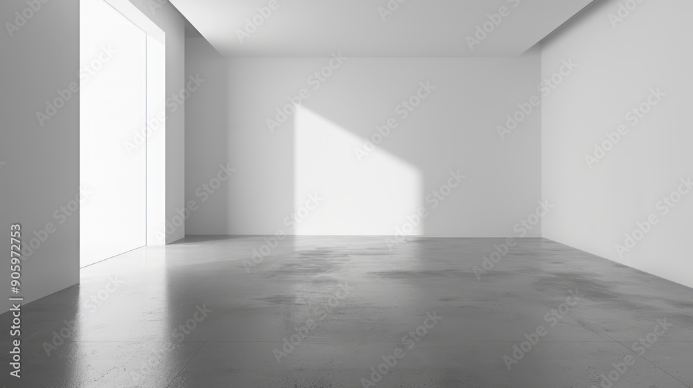 empty room with a minimalist design, soft muted colors and nice light empty room with a minimalist design, soft muted colors and nice light