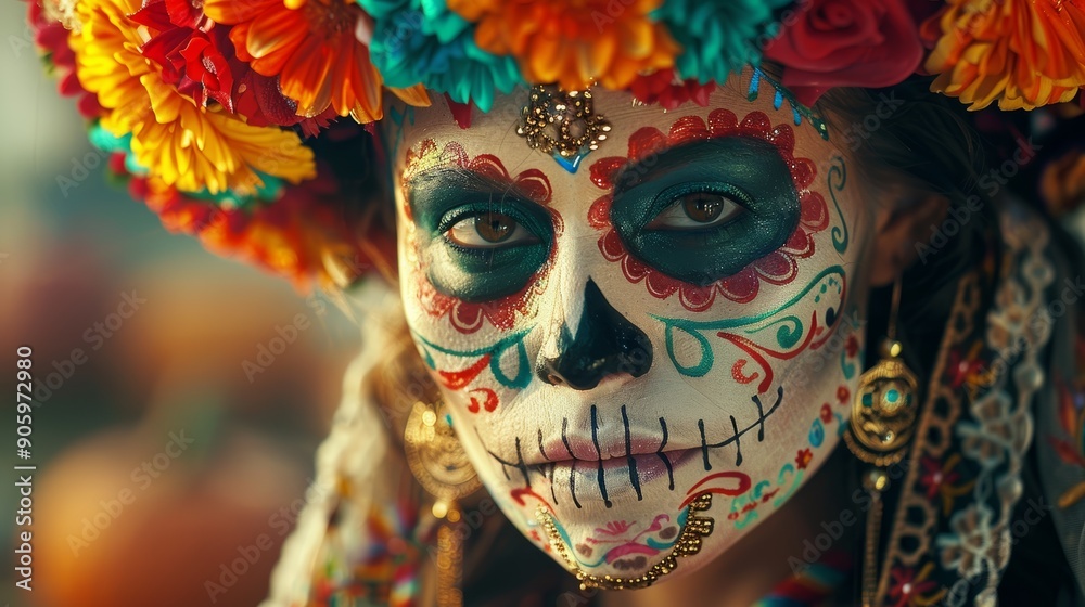 Day of the Dead Costume with Sugar Skull Makeup Day of the Dead Costume with Sugar Skull Makeup