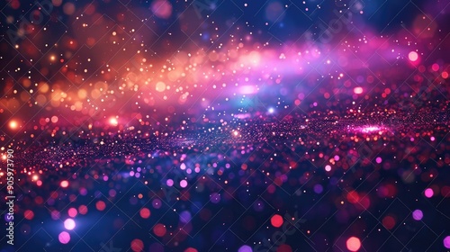 Vibrant, sparkling tech backgrounds with particle effects photo