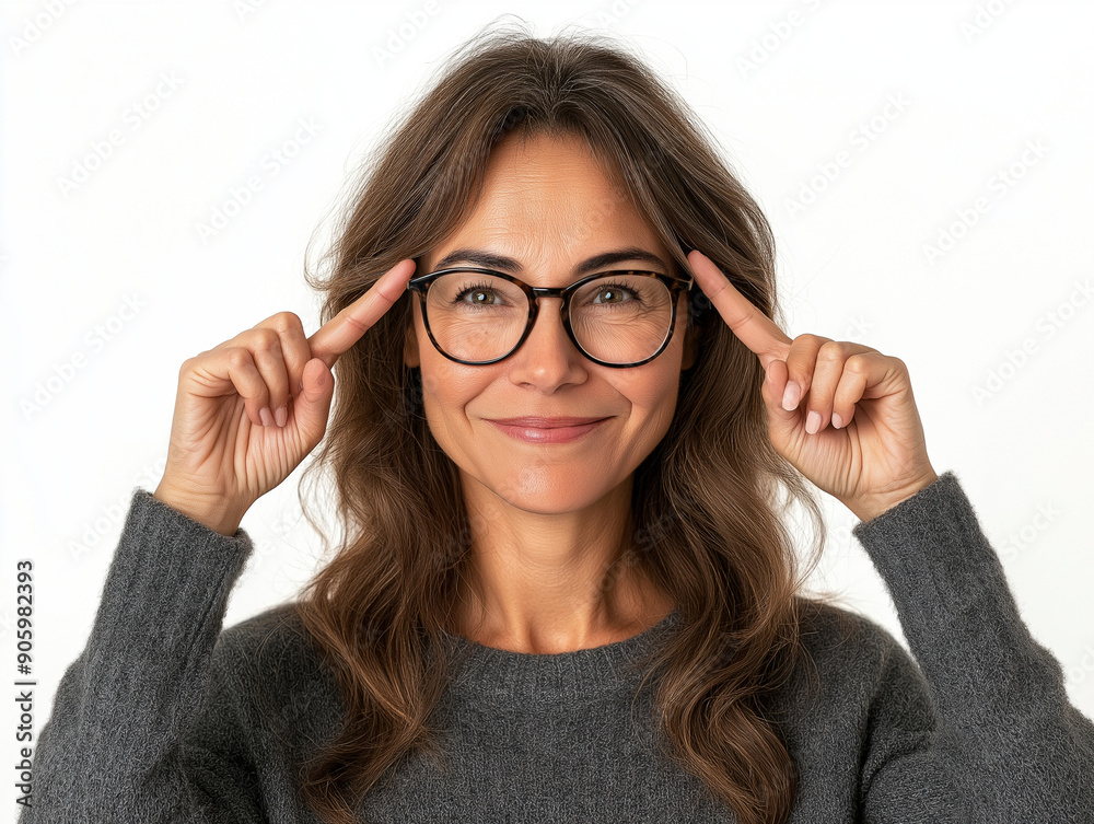 portrait of a woman wearing glasses portrait of a woman wearing glasses