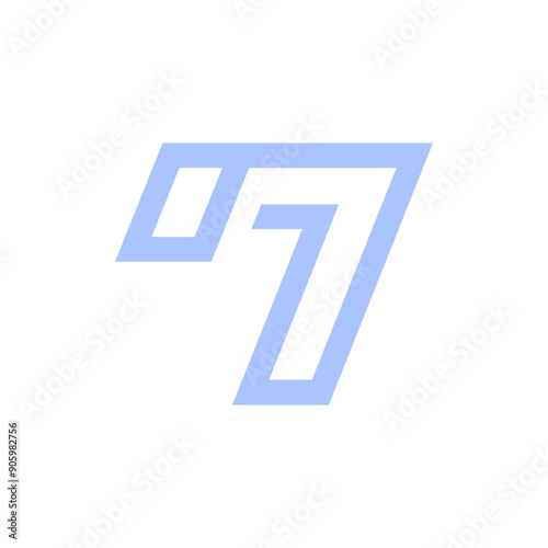 Monogram 7. Number 7. Number 7 design logo. Monogram letter mark 7 logo design. Monogram design vector logo. Monogram number 7 logo design. Simple number 7 monogram. Monogram 7 design logo.