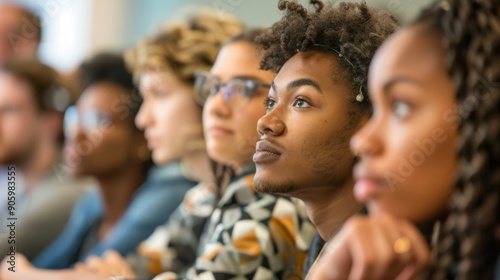 Engaged Young Adults at Career Seminar: Empowering Professional Development for Bright Futures