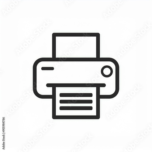 printer icon isolate on white