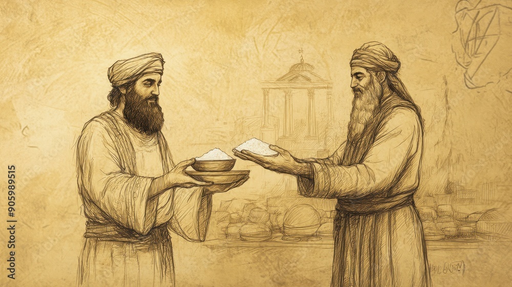 Biblical Illustration of Leviticus, The Grain Offering, Israelite ...