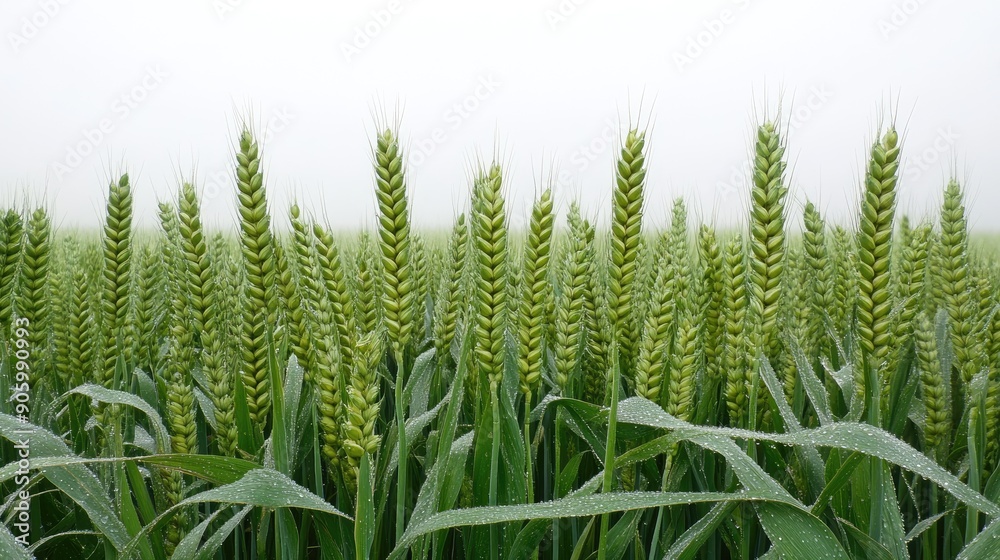 Golden Wheat Field in the Morning