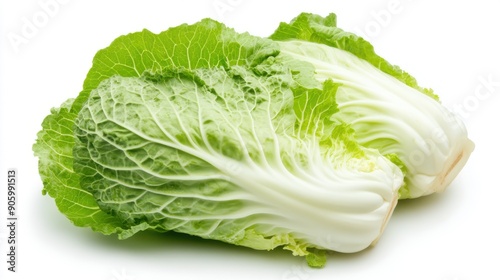 Romain Lettuce isolated on white