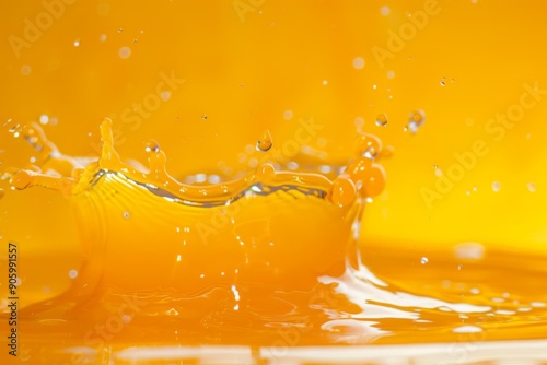 dynamic splash of orange juice