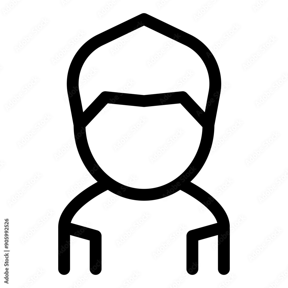Boy icon in thin line style vector illustration graphic design Boy icon in thin line style vector illustration graphic design