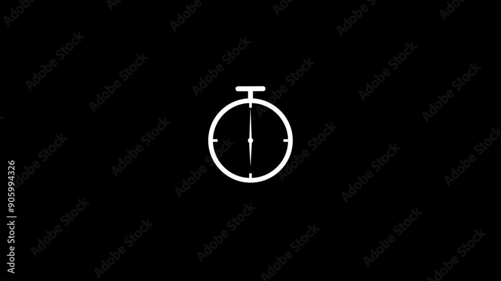 Animated alarm clock icon. Animated alarm clock icon.
