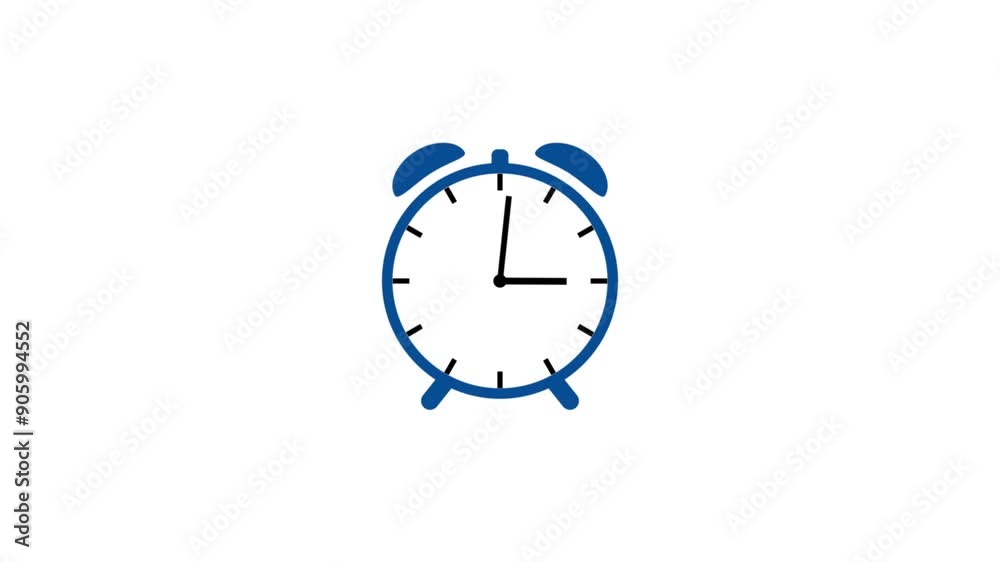 Animated alarm clock line icon. Wake up time. Morning reminder. Animated alarm clock line icon. Wake up time. Morning reminder.