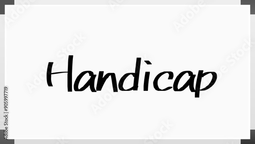 Handicap のホワイトボード風イラスト