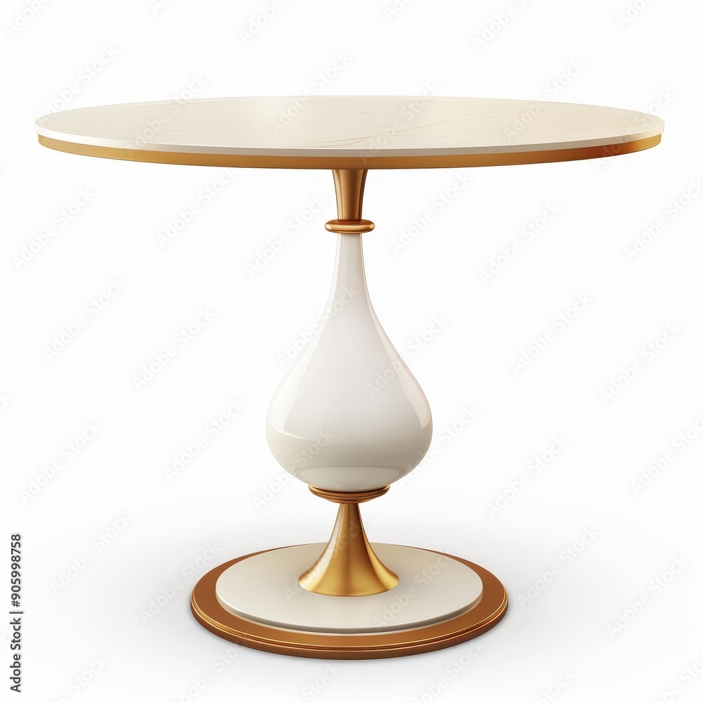 Ornate Round Pedestal Dining Table With Cream Marble Top And Gold Base Ornate Round Pedestal Dining Table With Cream Marble Top And Gold Base