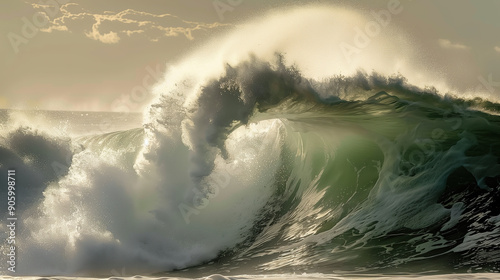 Majestic Ocean Wave at Sunset