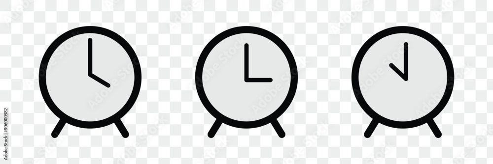 Clock or Time icon in Circle Shape. Clock or Time icon in Circle Shape.