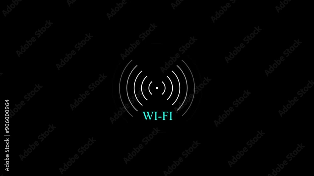 Animation of WiFi wave signal, isolated on transparent background. Wifi signal animation . Animation of WiFi wave signal, isolated on transparent background. Wifi signal animation .