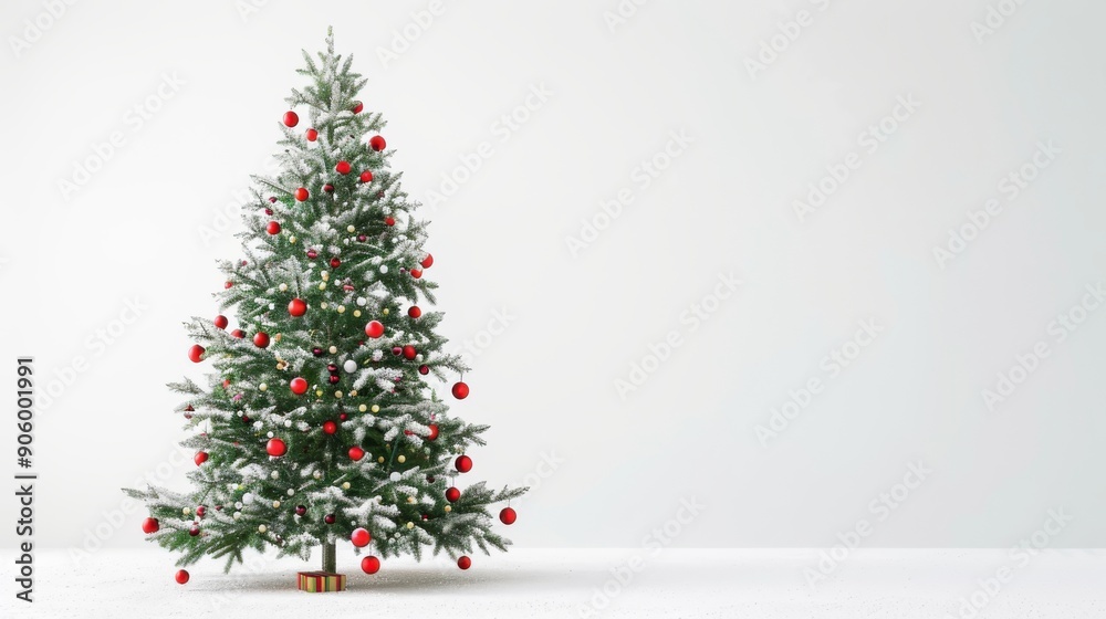 Christmas holidays banner, tree, bokeh background Christmas holidays banner, tree, bokeh background