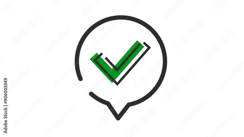 Correct Checkbox Animation in Transparent Background. Suitable for Authentication Tick Approval Video Correct Checkbox Animation in Transparent Background. Suitable for Authentication Tick Approval Video