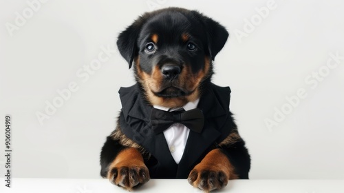 Wallpaper Mural dog wear business suit on a white background Torontodigital.ca