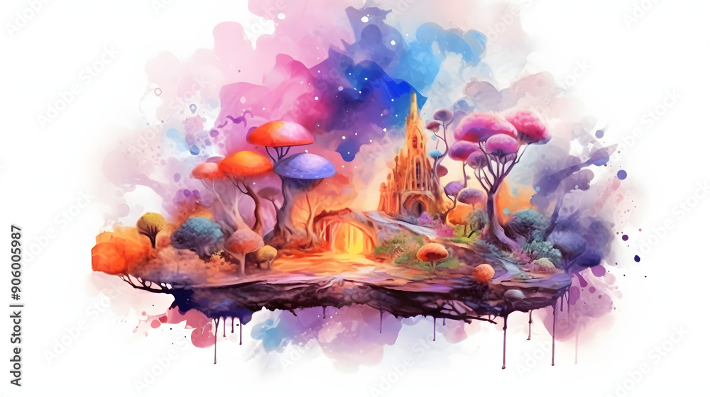 Obraz premium Magic Fantasy Watercolor Style