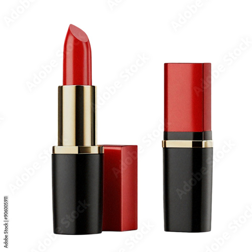 red lipstick mockup design isolated on transparent background 