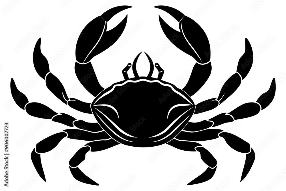 Sea crab silhouette vector illustration
Sea crab silhouette vector illustration