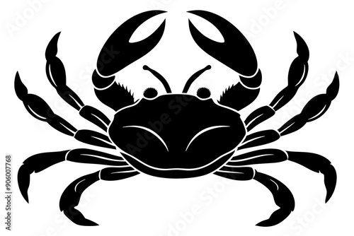 Sea crab silhouette vector illustration 

