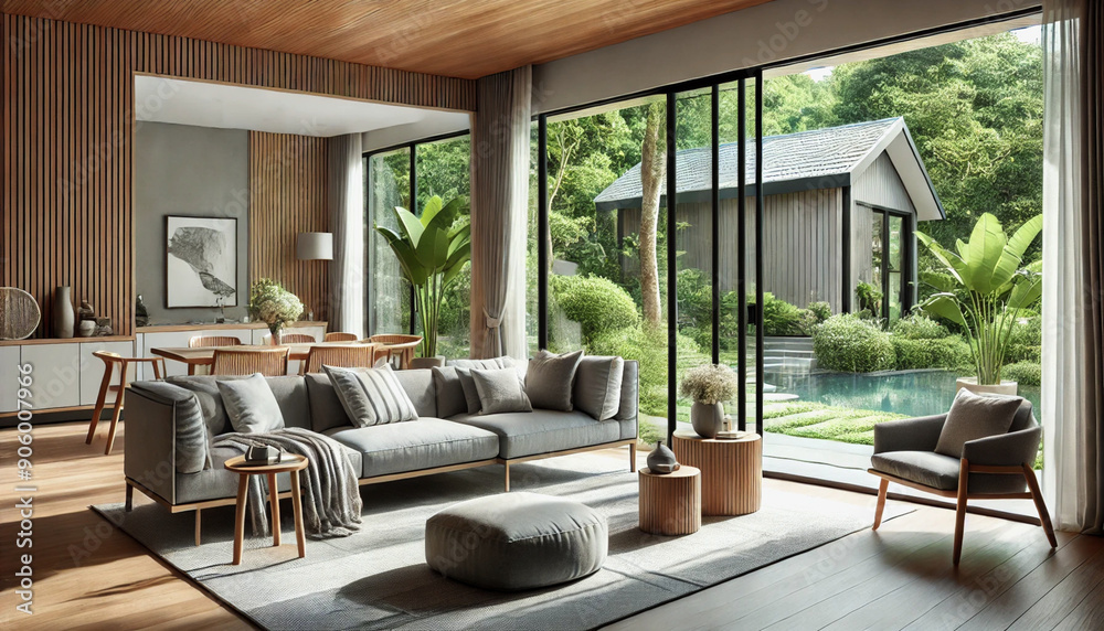 Fototapeta premium Modern Garden Living Room