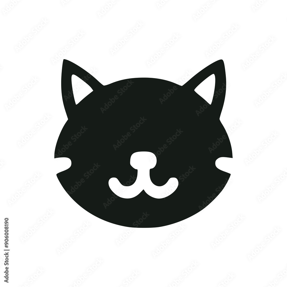 mascot cat pet silhouette icon vector illustration template design mascot cat pet silhouette icon vector illustration template design